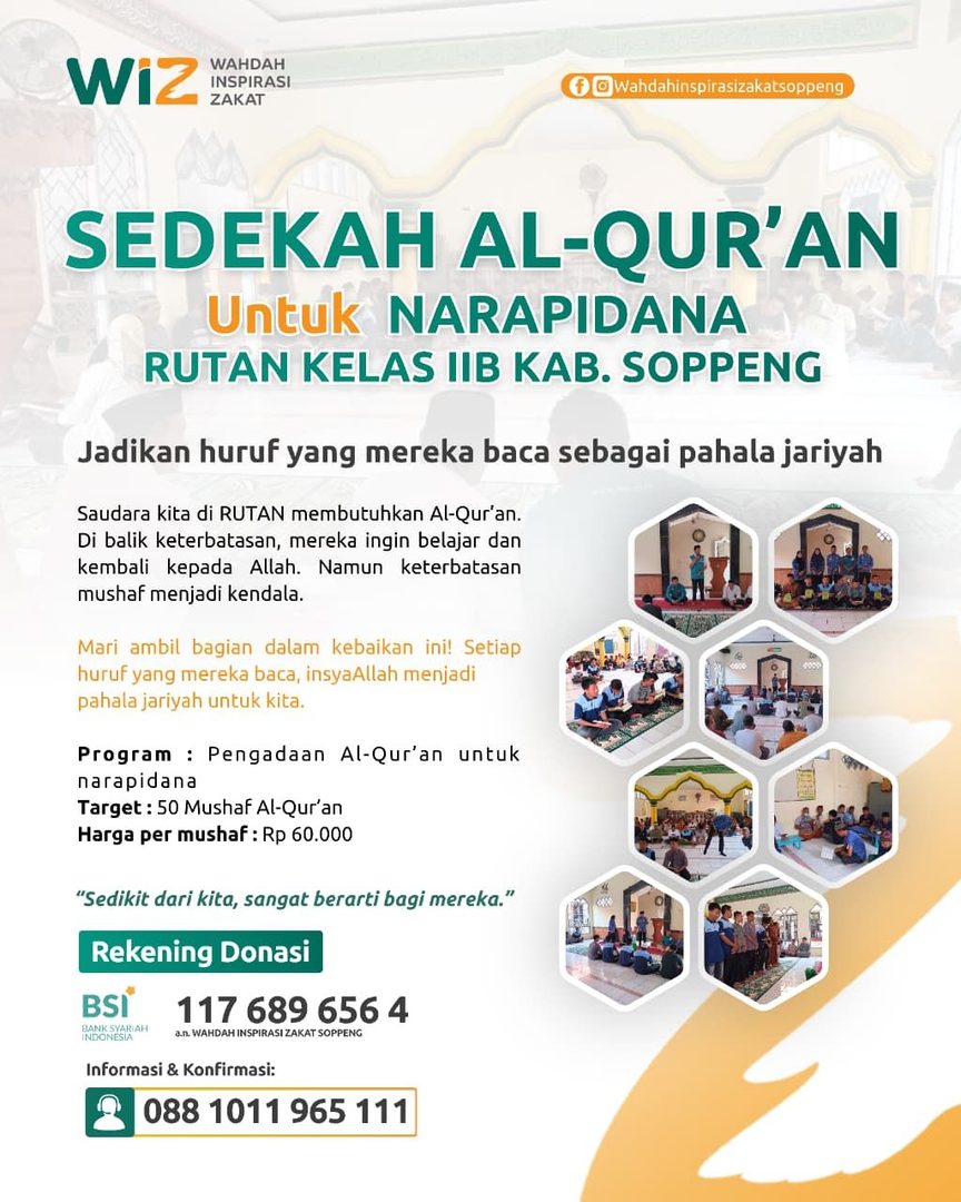 Sedekah Al-Qur'an untuk narapidana